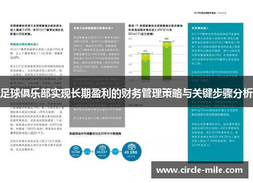 足球俱乐部实现长期盈利的财务管理策略与关键步骤分析 足球俱乐部实现长期盈利的财务管理策略与关键步骤分析