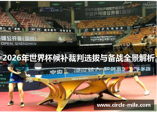 2026年世界杯候补裁判选拔与备战全景解析 2026年世界杯候补裁判选拔与备战全景解析